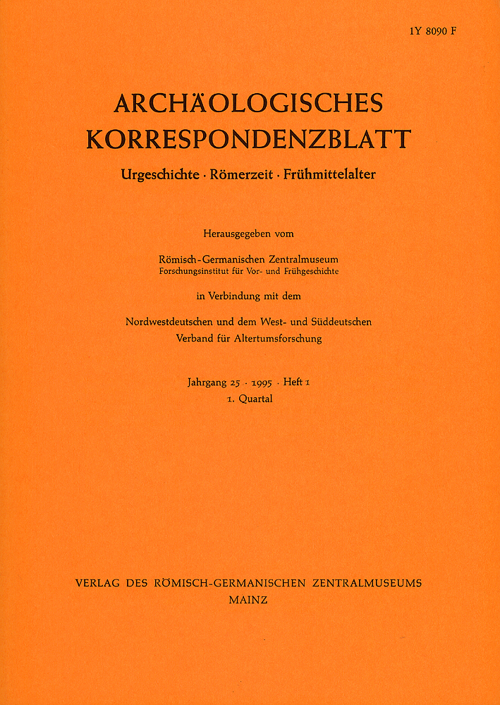 Archäologisches Korrespondenzblatt 25-1 Archäologisches Korrespondenzblatt 25-1