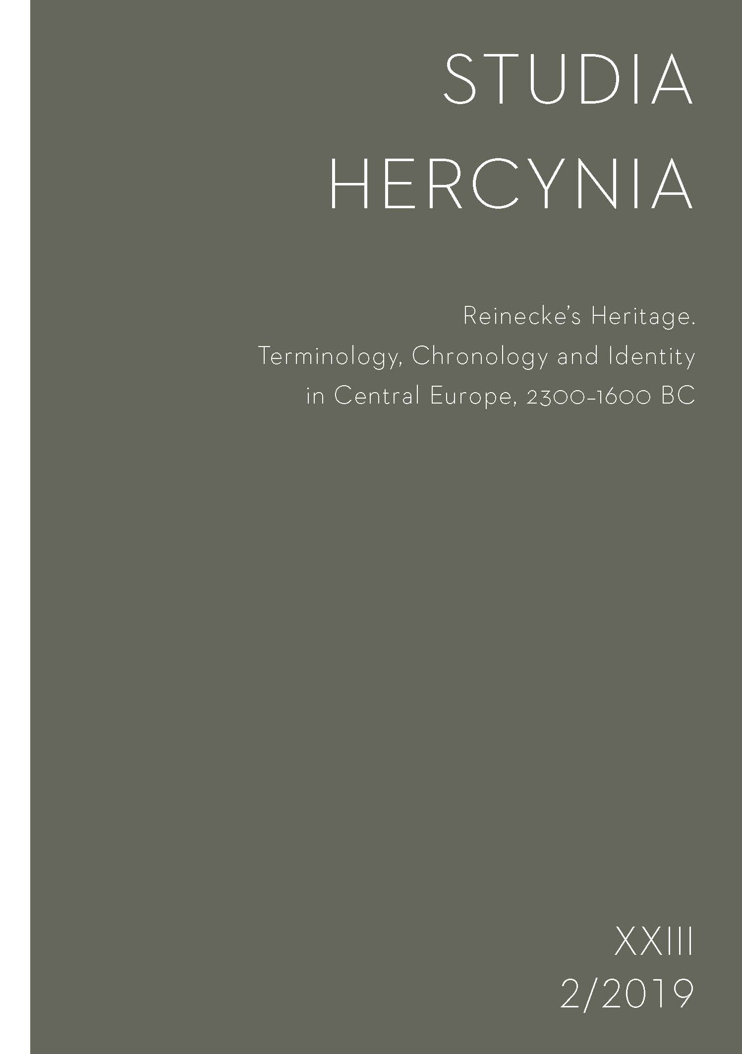 Studia Hercynia 23/2, 2019 Studia Hercynia 23/2, 2019