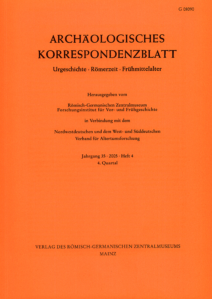 Archäologisches Korrespondenzblatt 35-4 Archäologisches Korrespondenzblatt 35-4