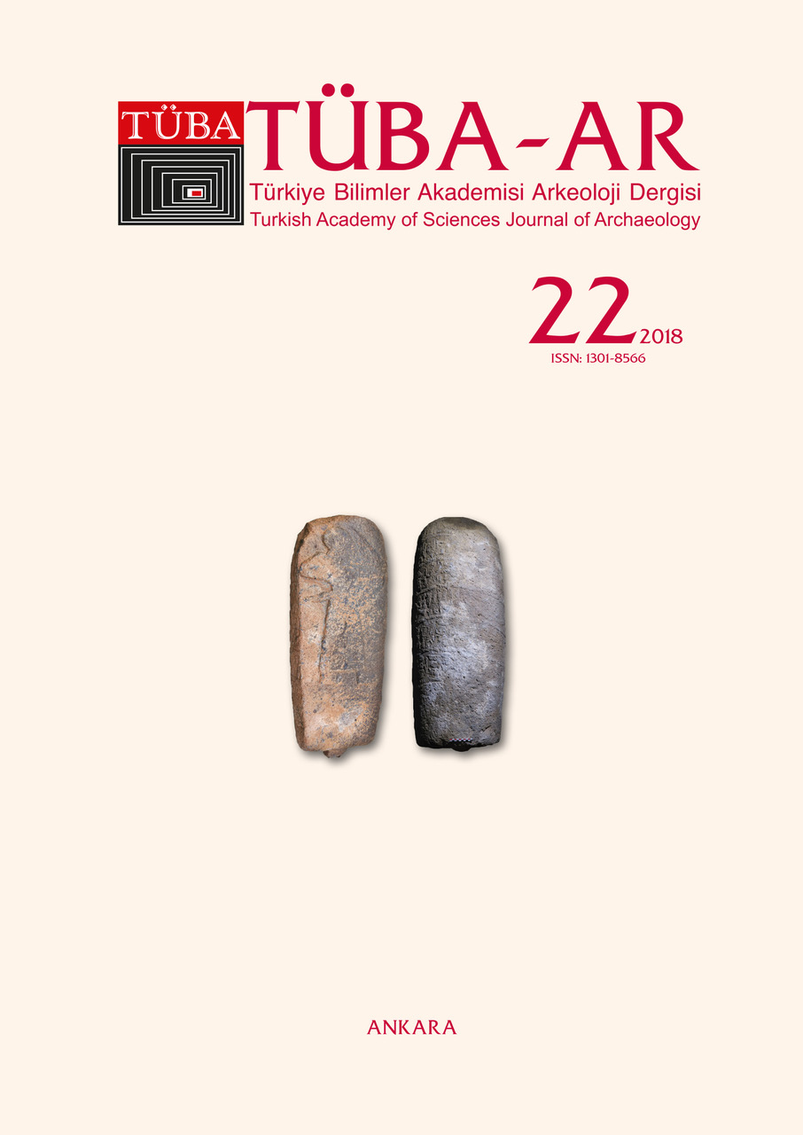 Türkiye Bilimler Akademisi Arkeoloji Dergisi 22, 2018