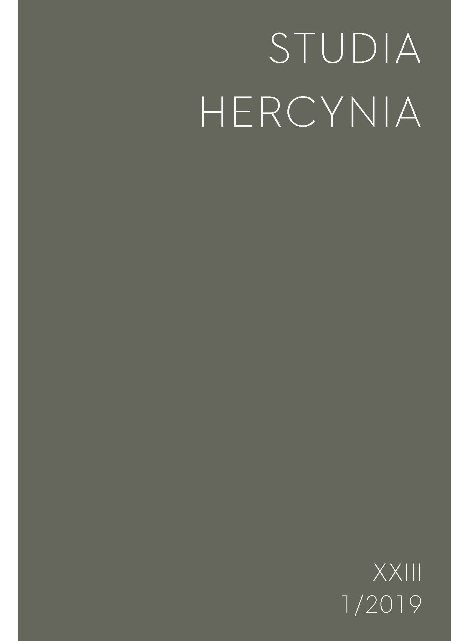 Studia Hercynia 23/1, 2019