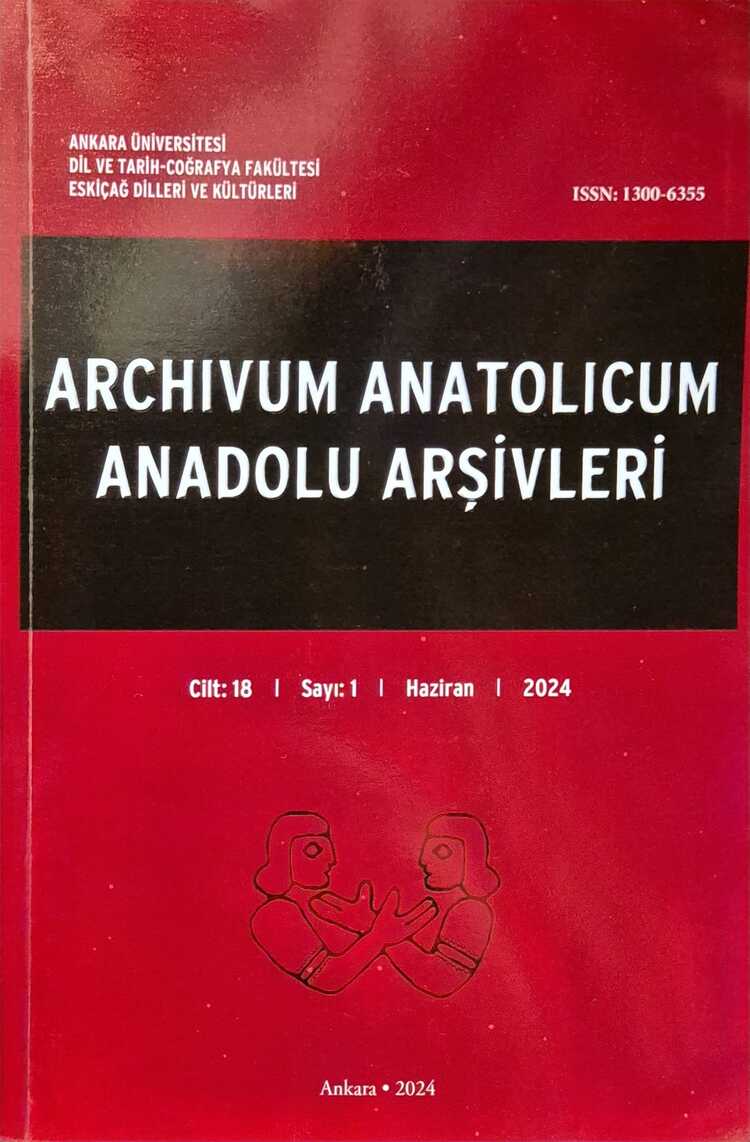 Archivum Anatolicum 18/1 Archivum Anatolicum 18/1