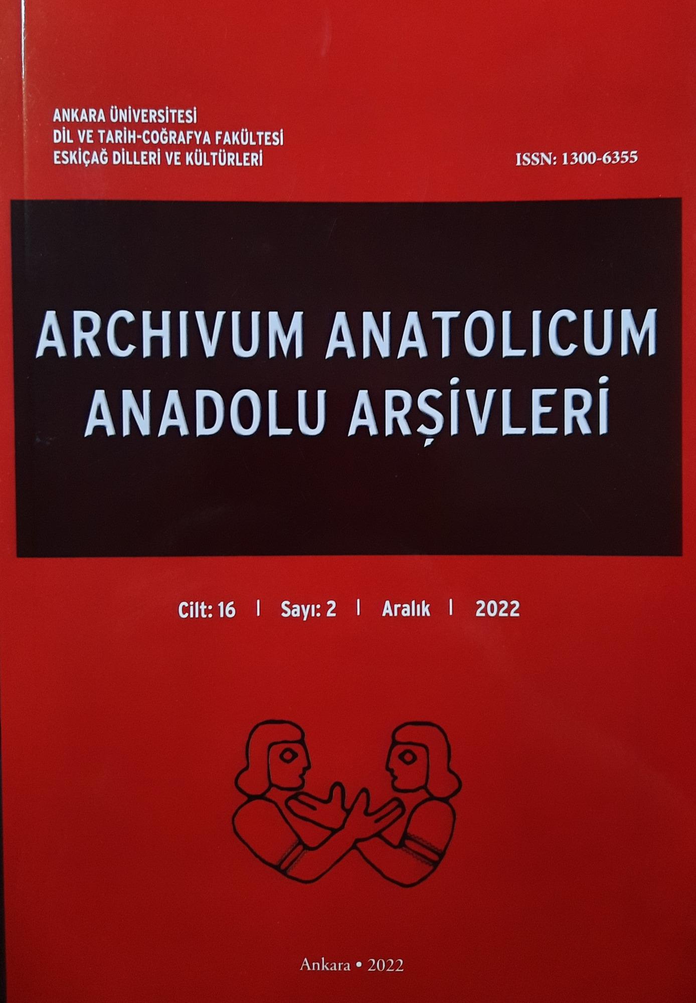 Archivum Anatolicum 16/2