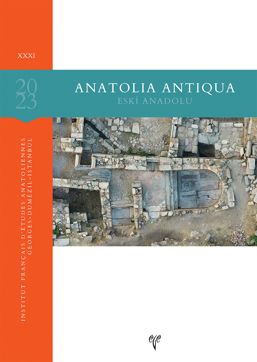Anatolia Antiqua 31 (2023) Anatolia Antiqua 31 (2023)