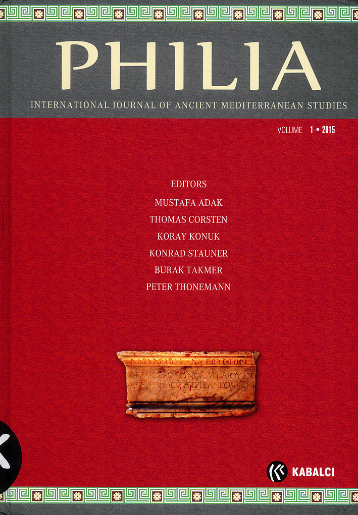 Philia. International Journal of Ancient Mediterranean Studies 1, 2015